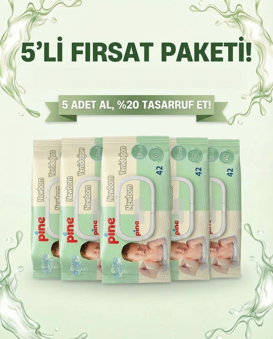 Yenidoğan 42'li Islak Mendil 5 Paket