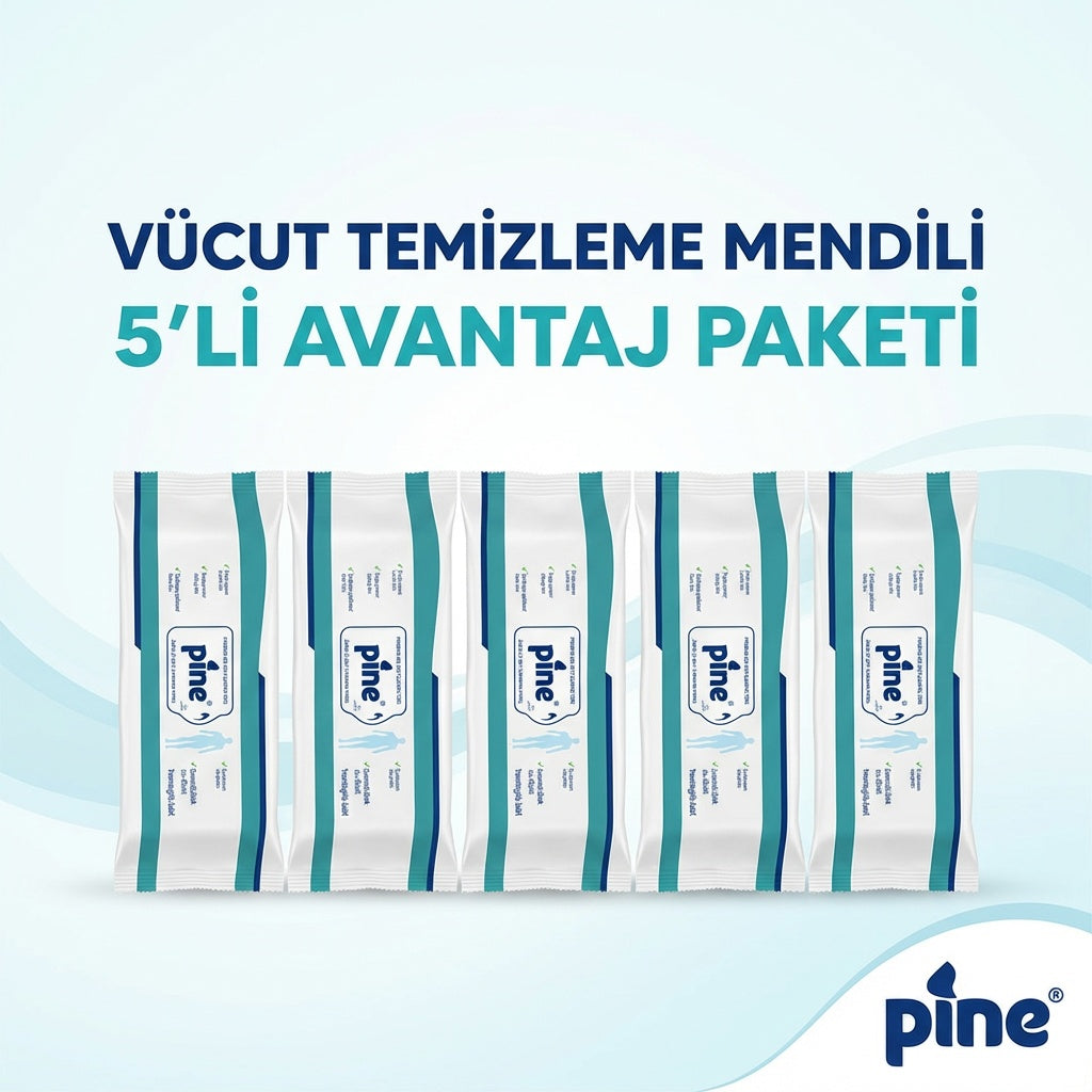 Vücüt Temizleme Havlusu 50'li 5 Paket