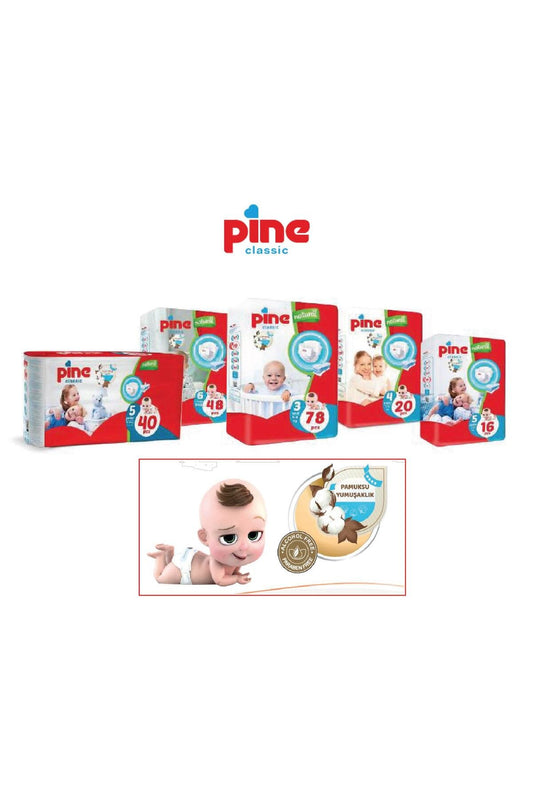 Classic Yenidoğan (2-5 KG) 240 Adet Bebek Bezi(4X60)