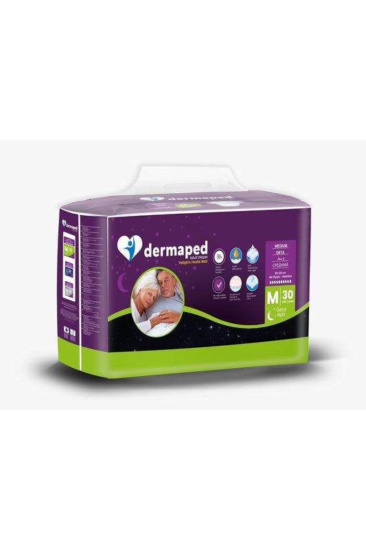 Gece MEDİUM 85-125 cm 30'lu Bel bantlı Yetişkin Hasta Bezi