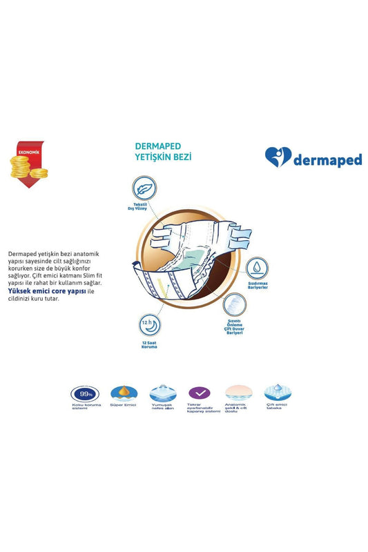Bel Bantlı 120 Adet Large Yetişkin Hasta Bezi(4X30)