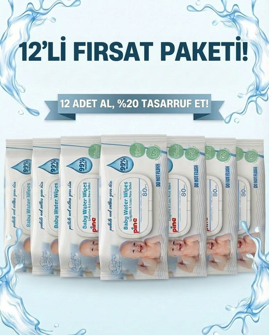 Water Wipes 80'li Islak Mendil 5 Paket